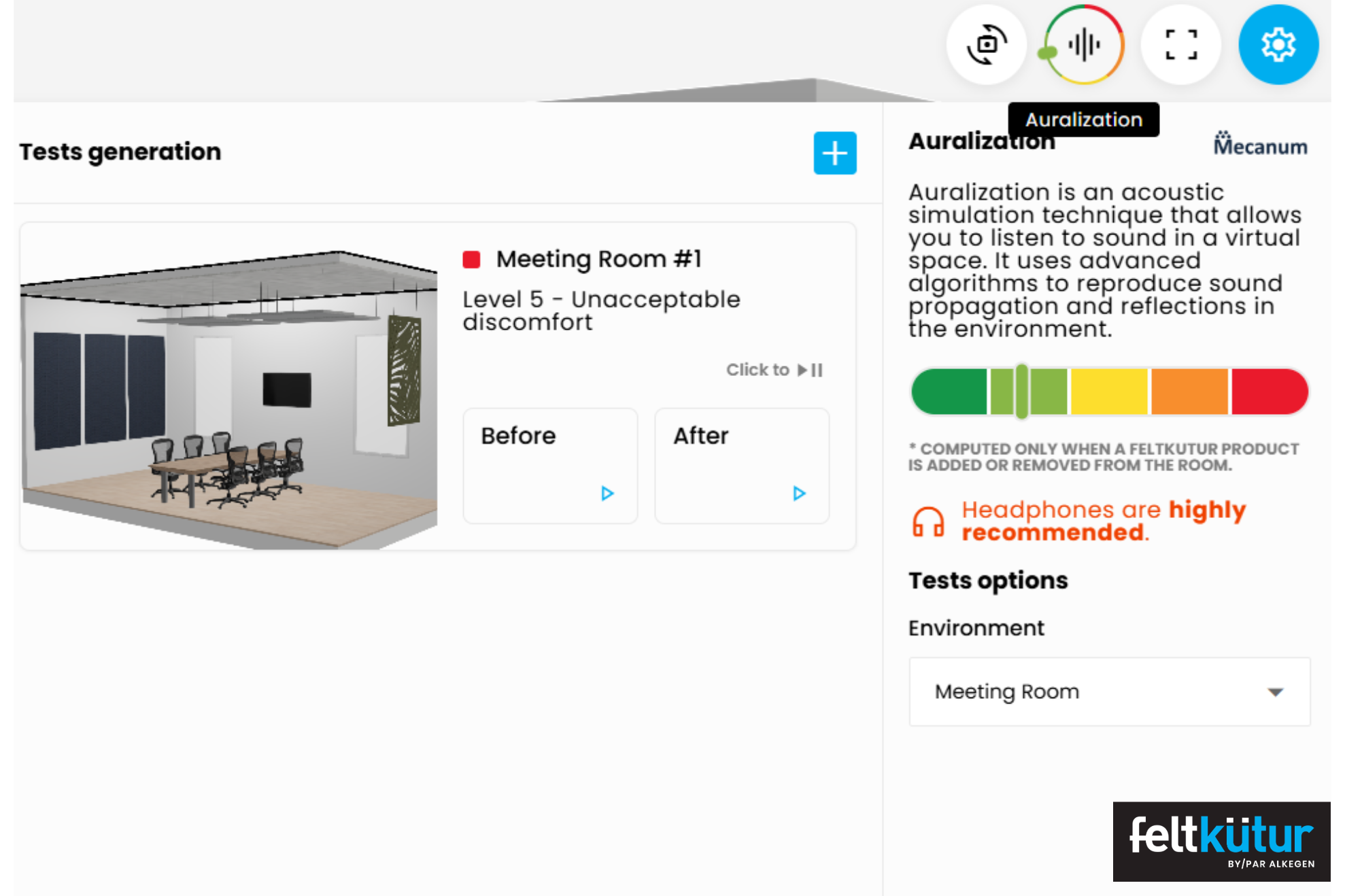 Auralisation tool
